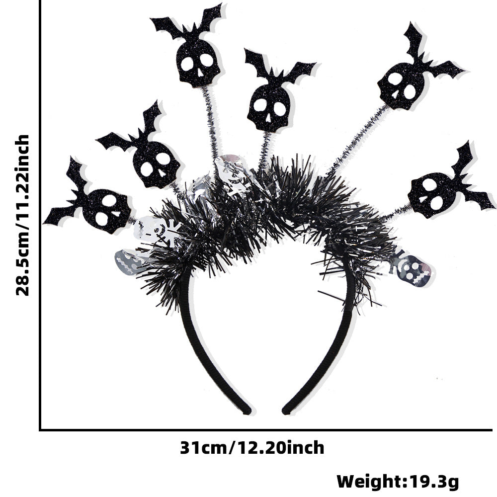 Accesorio de plástico con forma de aro de cabeza de araña y calabaza para Halloween