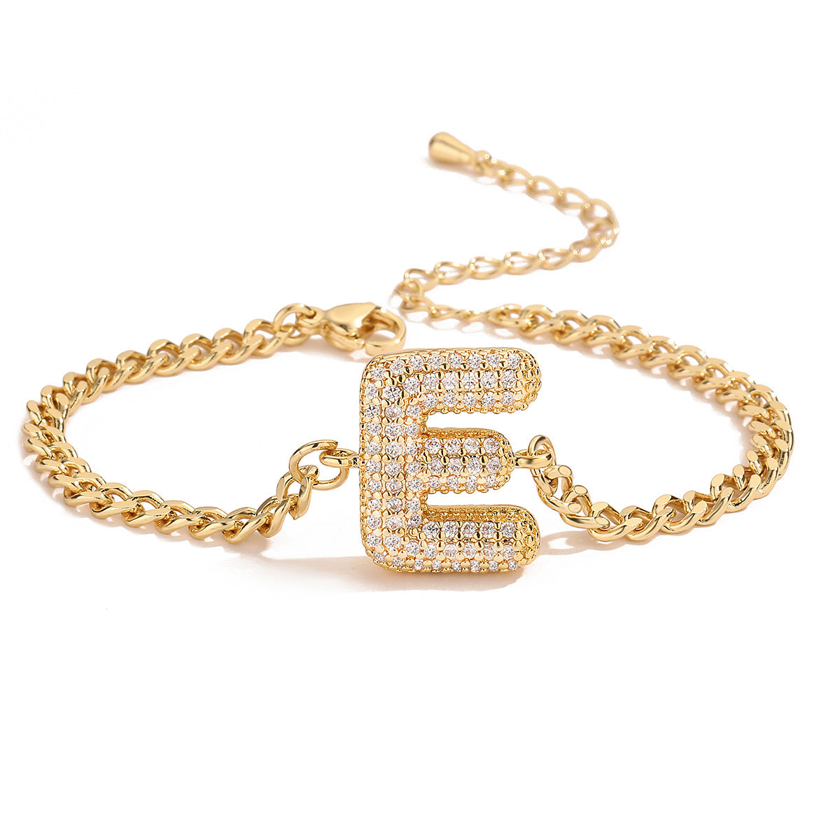 Fashion 26 Zircon Alphabet Bracelet