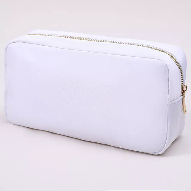 Bolsa de cosméticos de nailon de color sólido para ropa sucia portátil