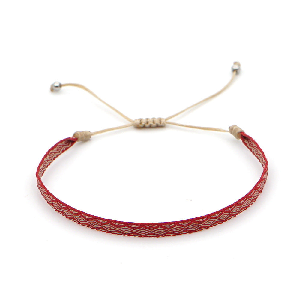 Bohemian Ethnic Ribbon Handwoven Bracelet