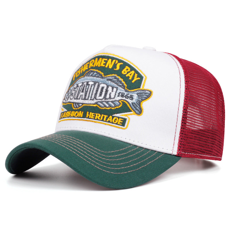 Gorra de camionero transpirable para exteriores con bordado vintage