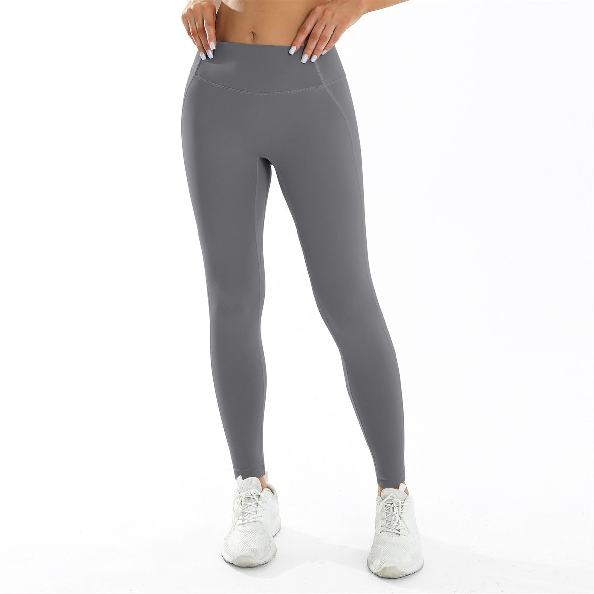 Women Yoga Solid Color High Waist Sports Leggings