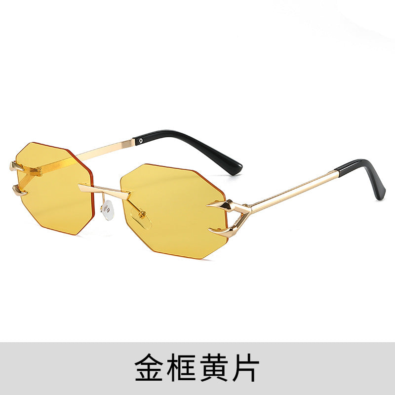 Fashion Frameless Polygon Sunglasses