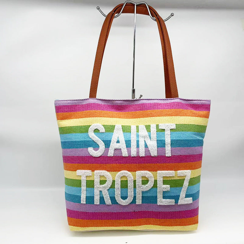 Bolso grande tejido informal bohemio