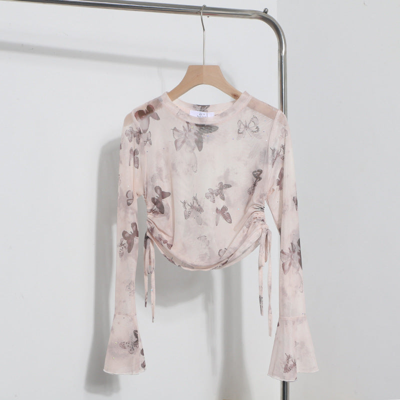 Women Fashion Summer Vacation Tie Dye Blouse