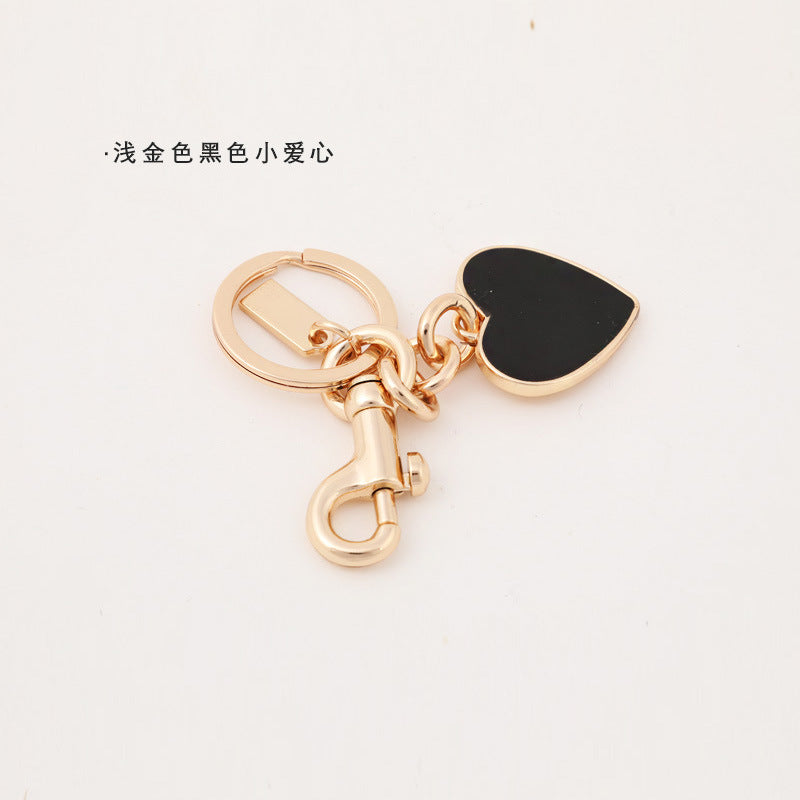 Rainbow Heart Rhinestone Bag Hanging Pendant Key Chain