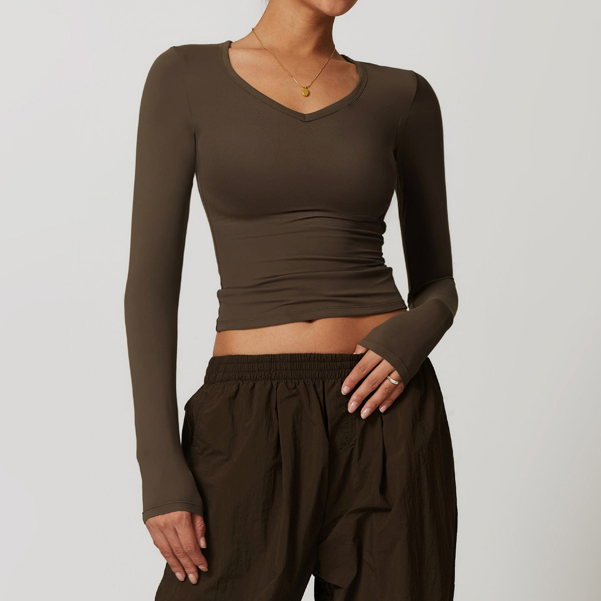 Casual Quick-Drying Long-Sleeve Yoga T-Shirt