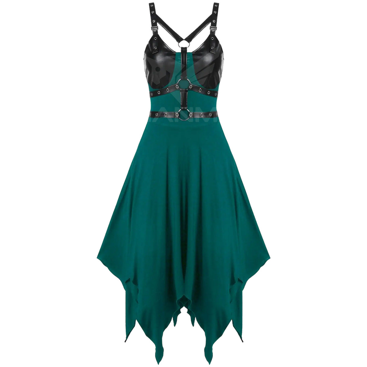Robe à ourlet irrégulier style gothique pour femme
