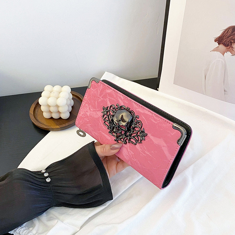 Gothic Halloween Skull Retro Personalized Wallet