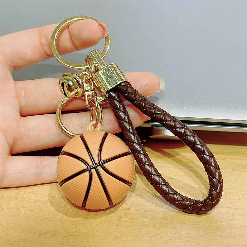 Creative Cartoon Basketball Silicone Keychain
