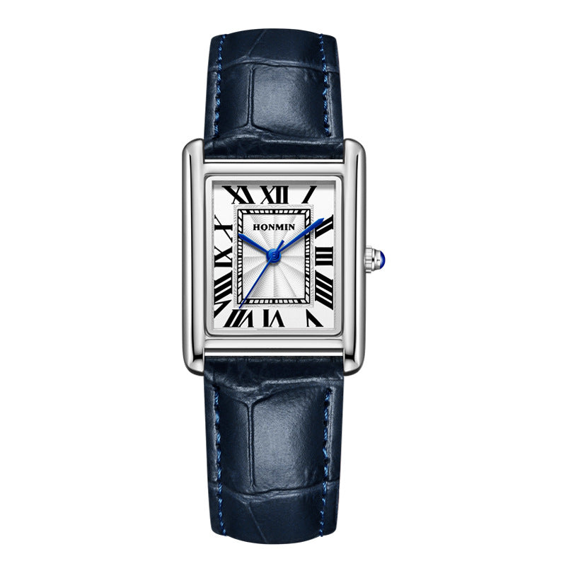 Casual Square Dial Waterproof Quartz Watch for Men and Women