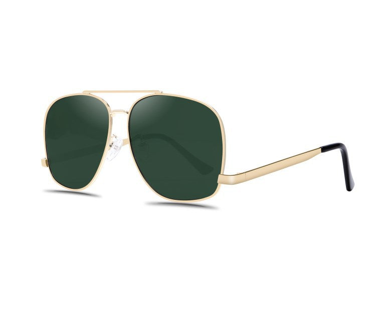 Gafas de sol con montura irregular y doble haz para mujer