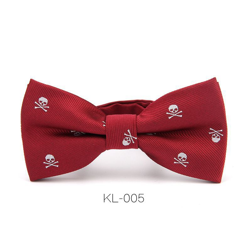 Men Unique Halloween Skull Pattern Bow Tie