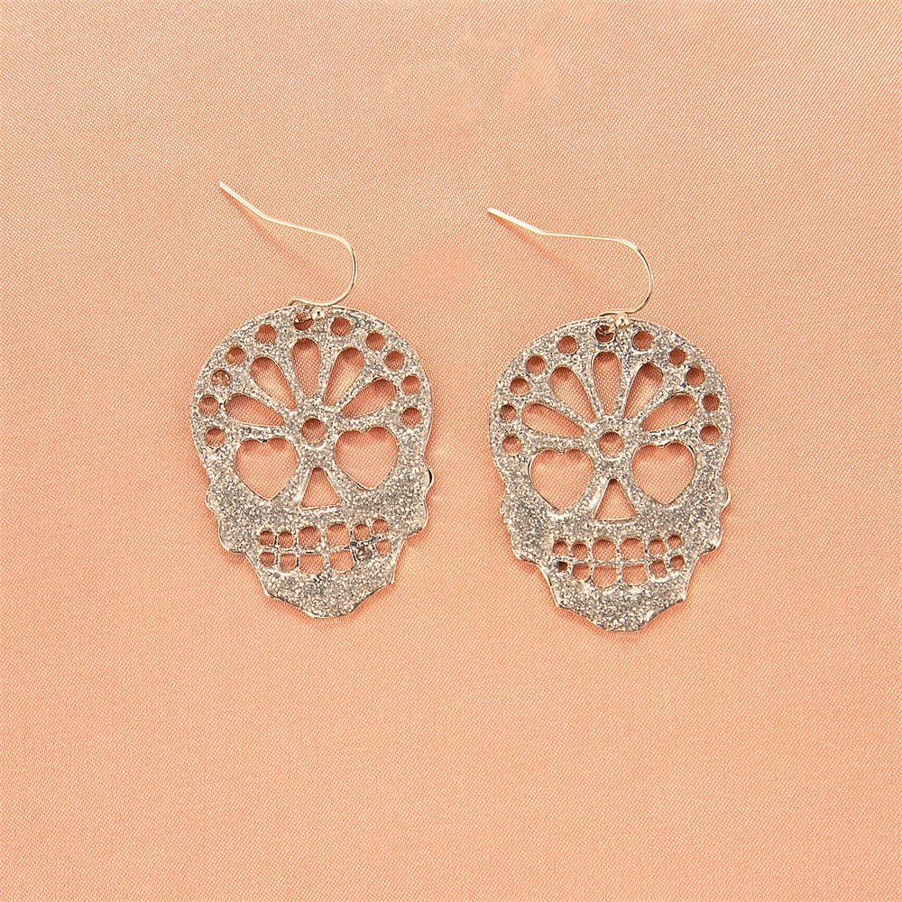 Halloween Women Cartoon Skeleton Pumpkin Bat Earrings