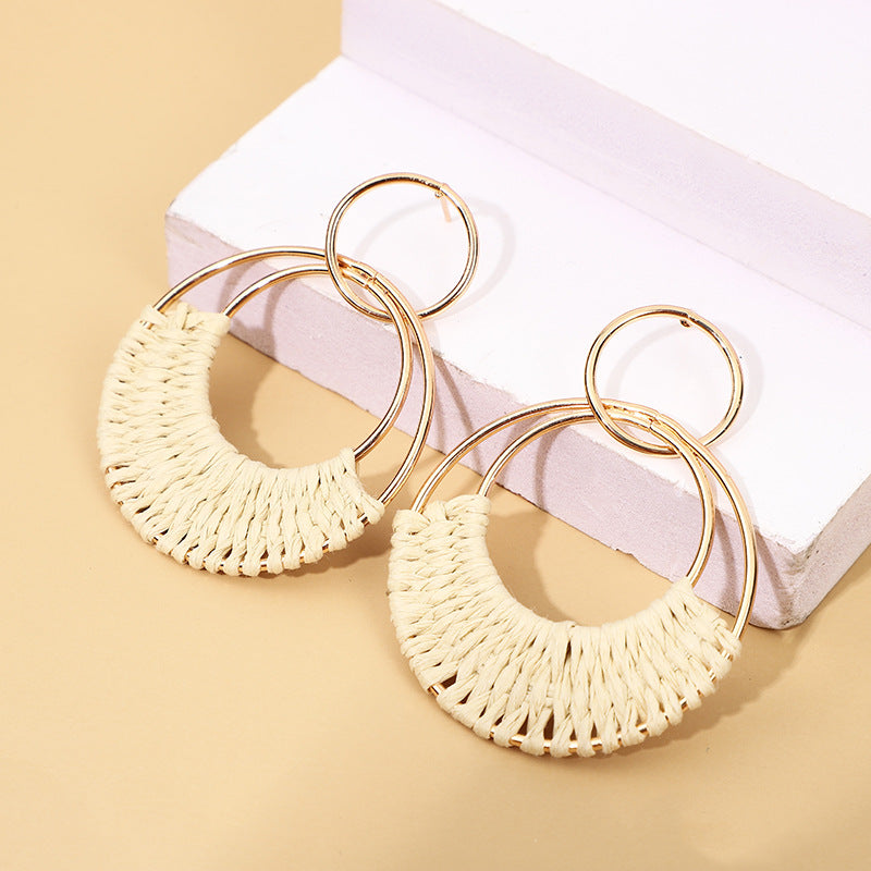 Bohemian Holiday Creative Handmade Braided Earrings