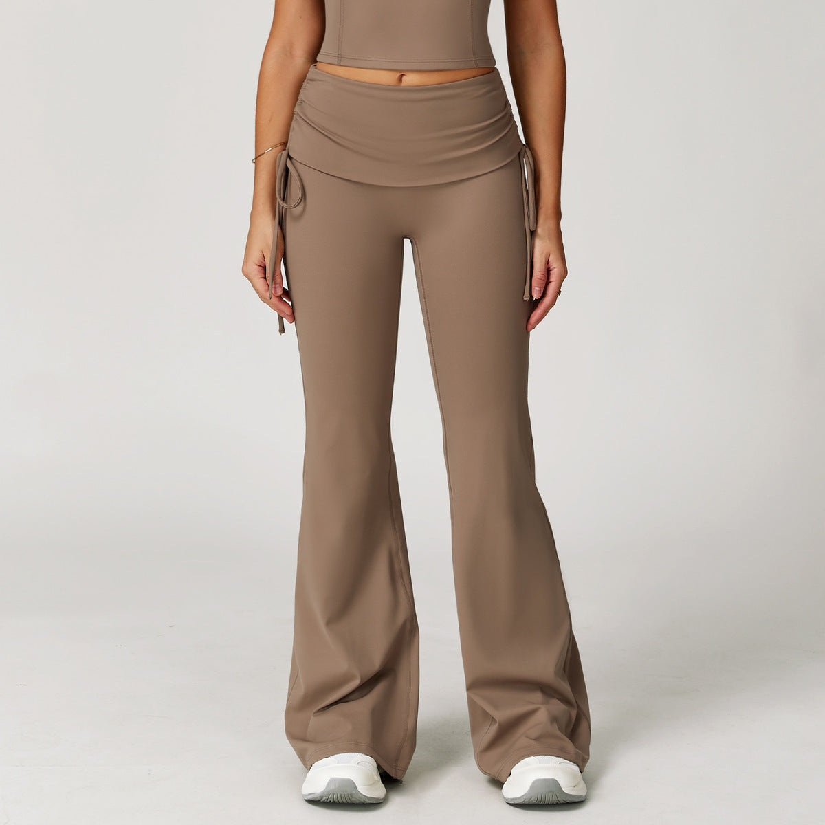 Women Fashion Casual High Waist Flared Sports Pants