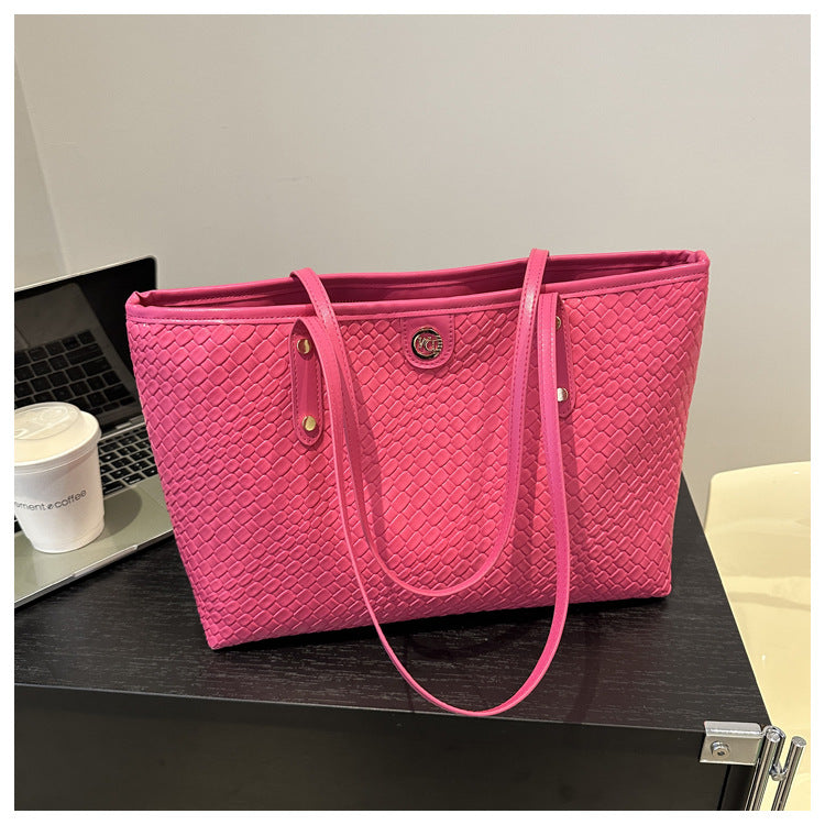 Bolso de mano informal de color liso para mujer