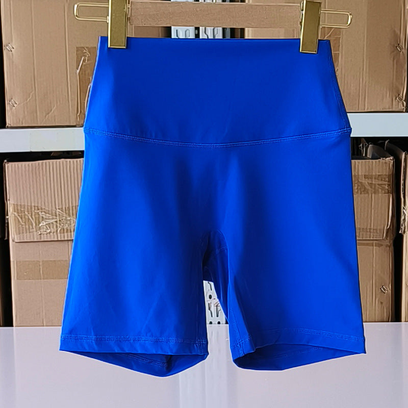 Short de yoga taille haute uni pour femme