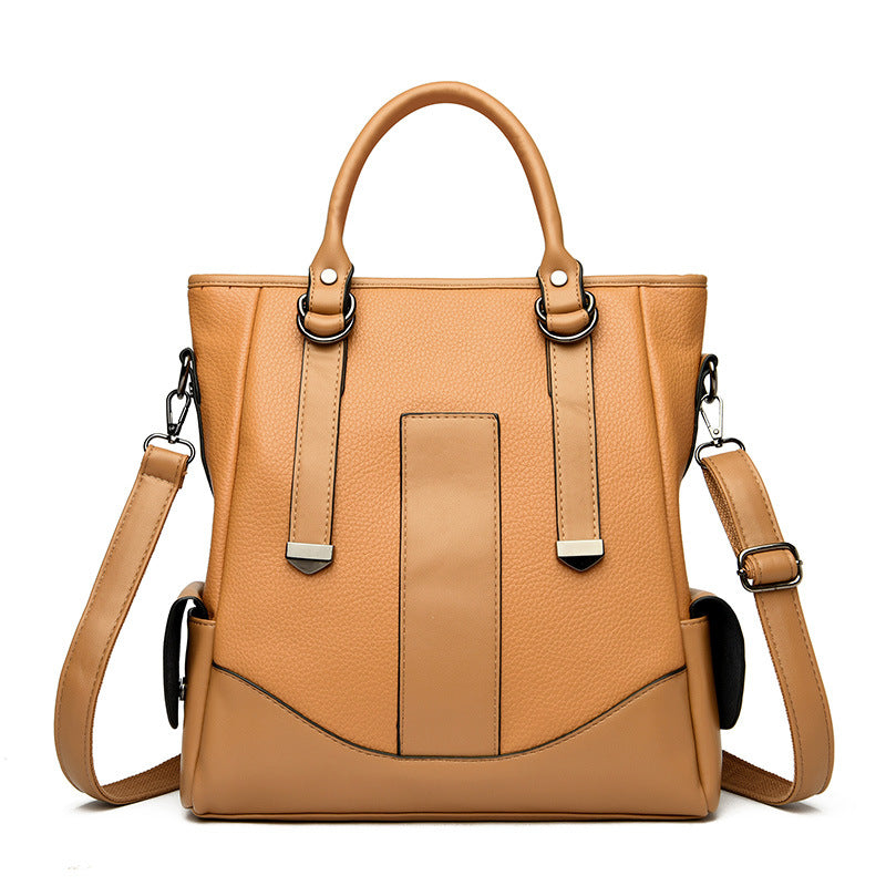 Sac seau décontracté à la mode pour femmes, grande capacité, couleur contrastée