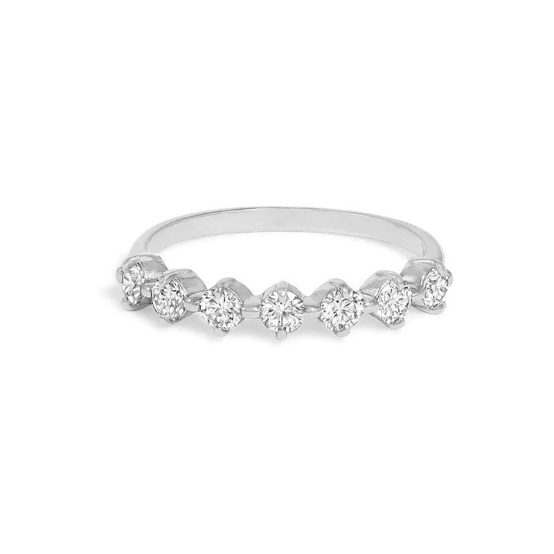 Bague simple en zircon pour femme