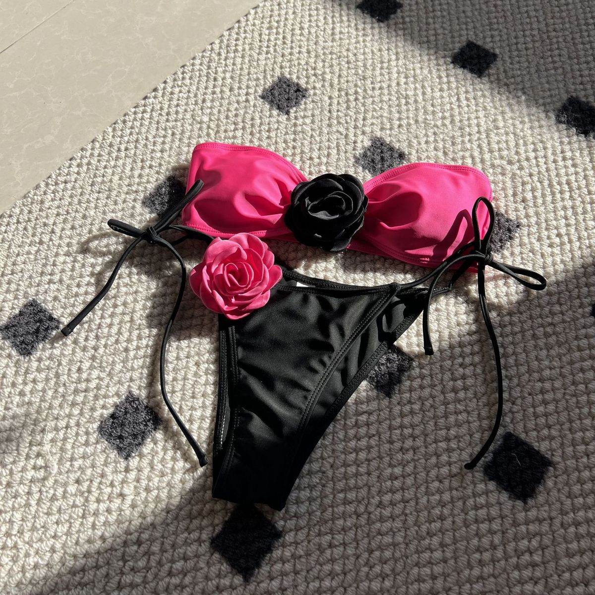 Bikini floral estéreo sexy para mujer