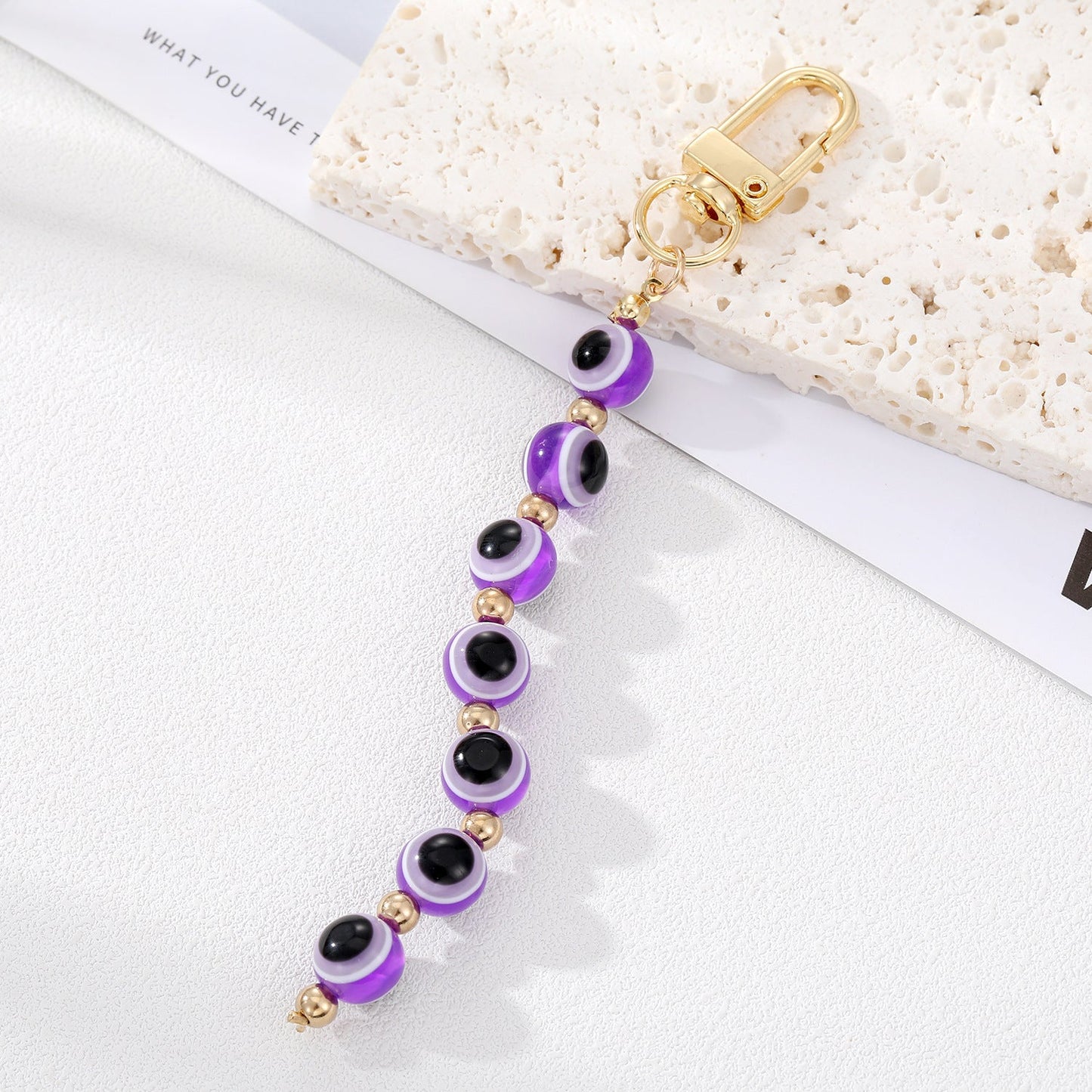Women Fashion Creative Devil Eye Pendant Keychain