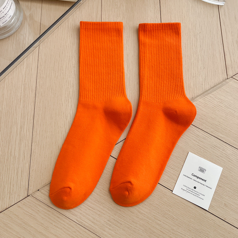 Calcetines sencillos de color sólido multicolor