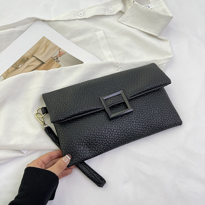 Simple Casual Solid Color Flap Clutch Bag