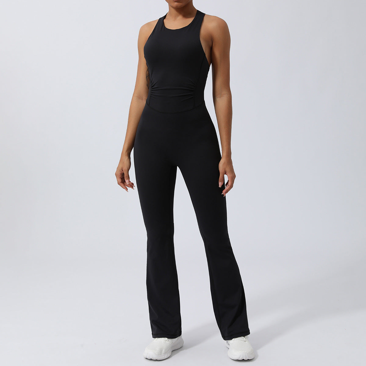 Women Yoga Solid Color Quick-Dry Sports Jumpsuits