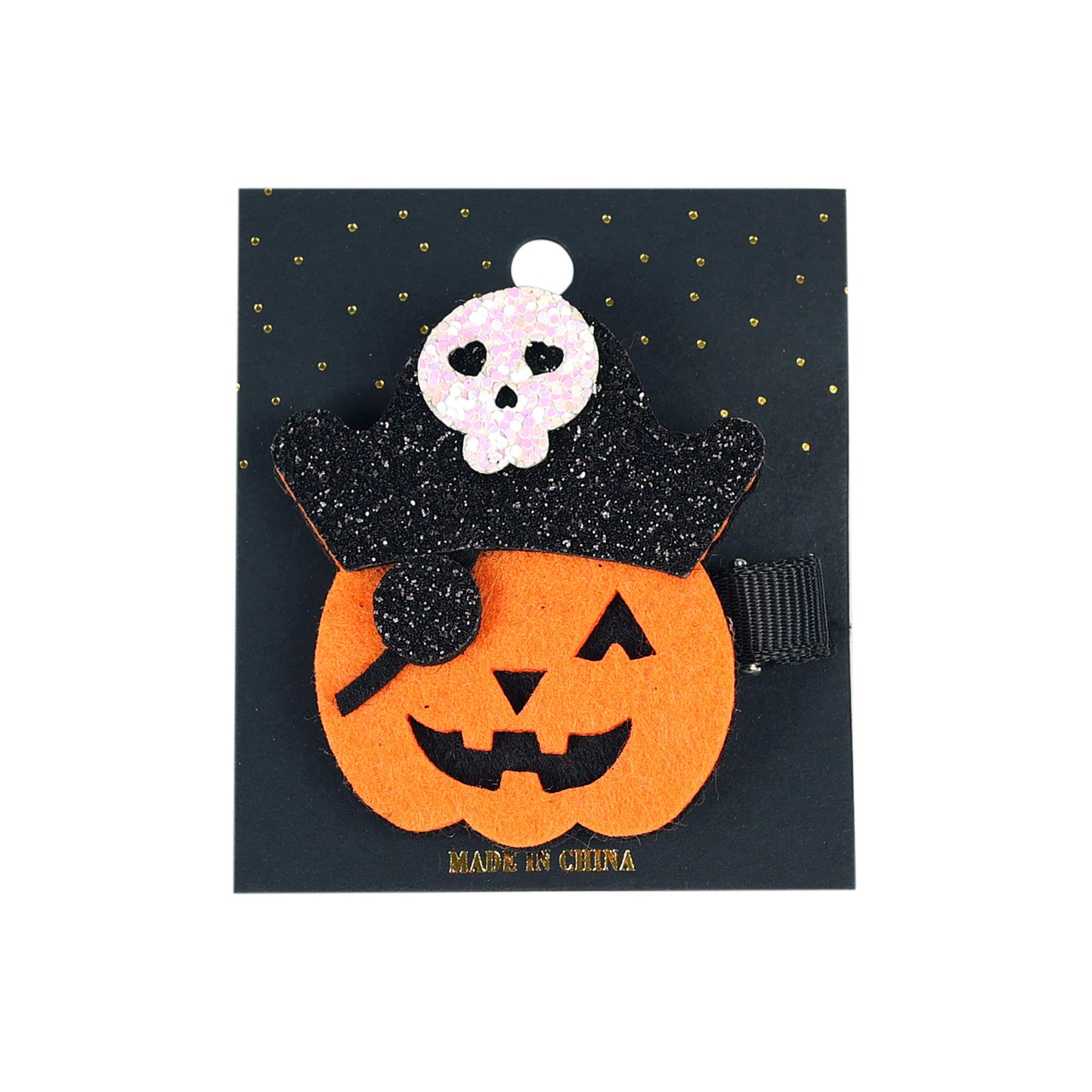 Pince à cheveux Halloween pour enfants, motif citrouille amusant, nœud