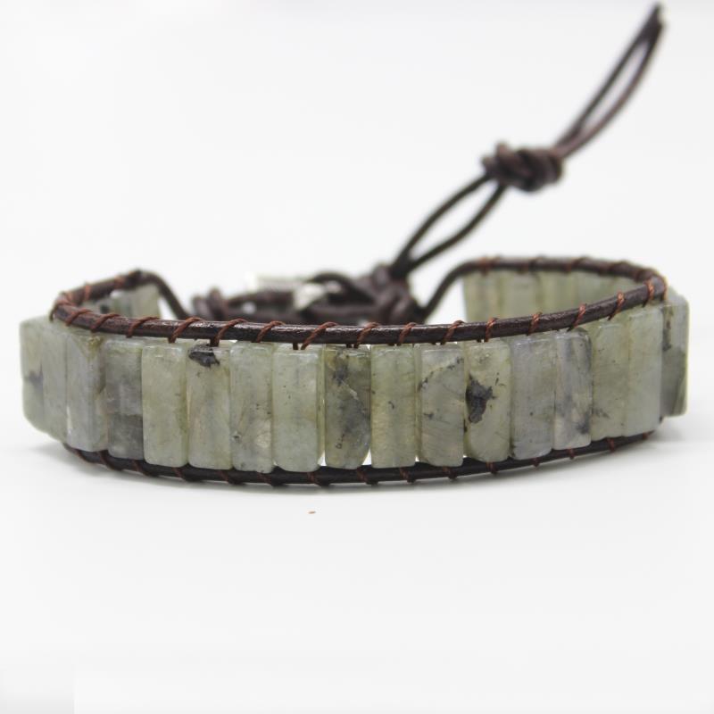 Pulsera de cuentas de piedra natural bohemia