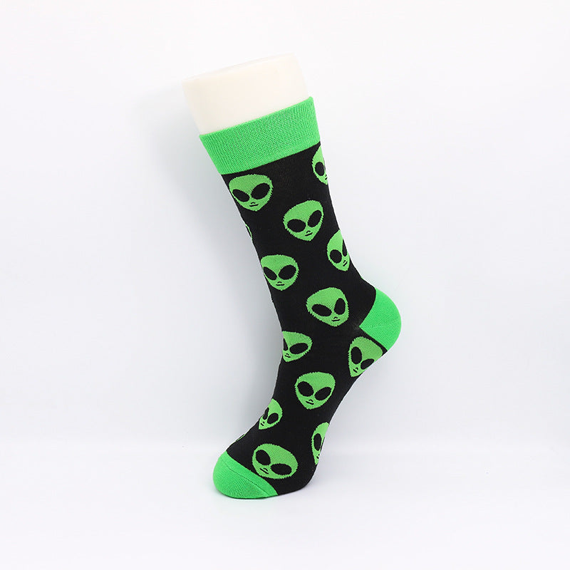 Calcetines de Halloween con diseño divertido de murciélago y payaso para hombre