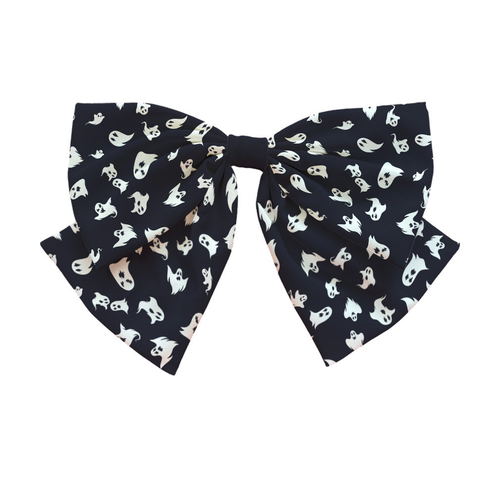 Accessoires pour cheveux avec nœud en forme de crâne et de citrouille pour Halloween