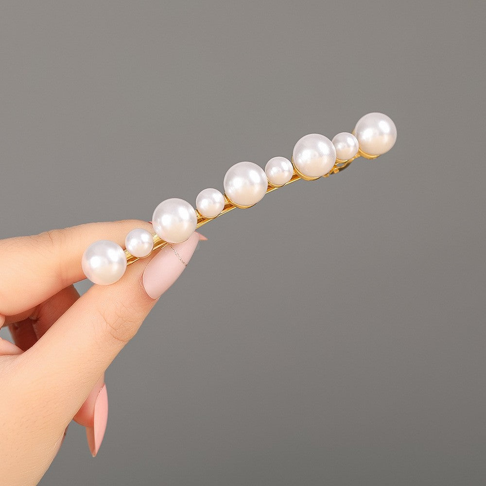 Fashion Pearl Rhinestone Clip Alloy Women Hairpin