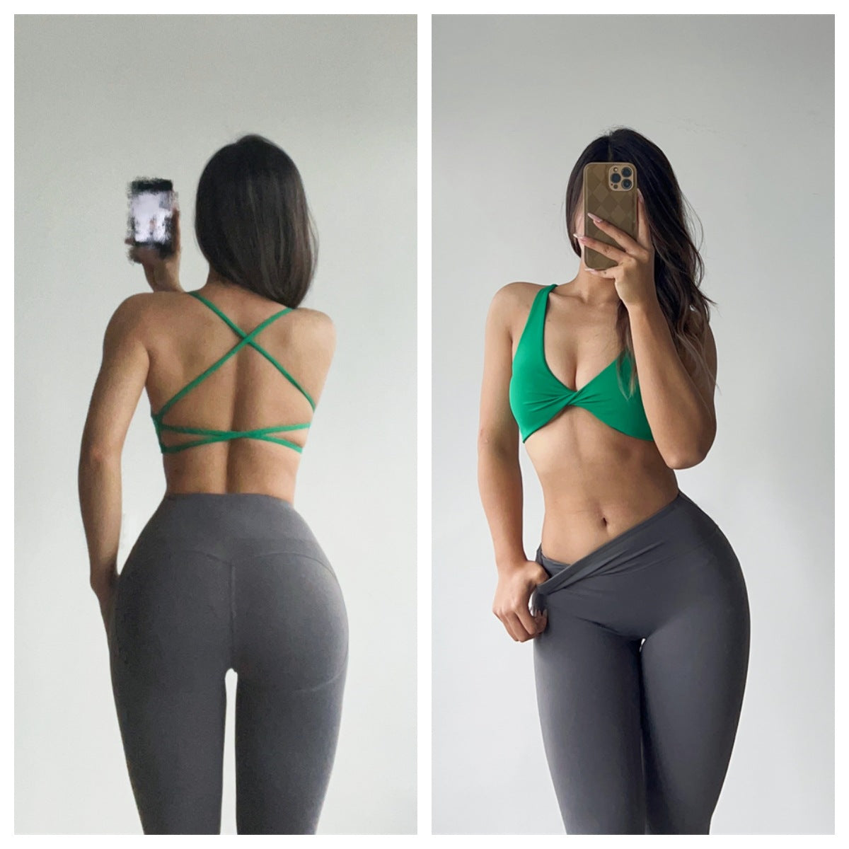 Soutien-gorge de yoga respirant et sexy de couleur unie pour femmes