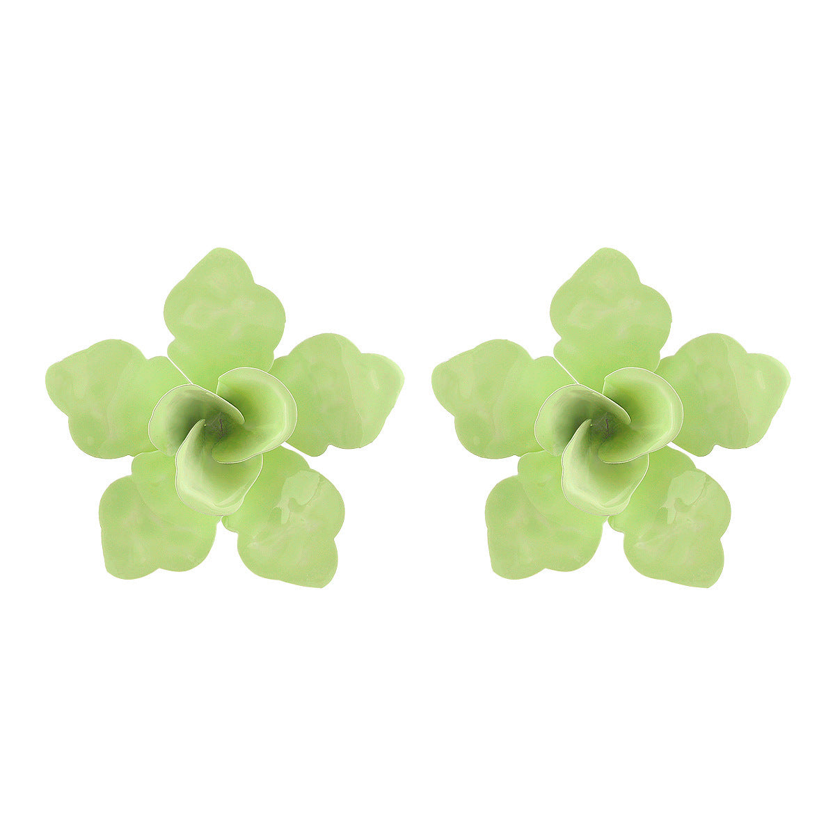 Boucles d'oreilles florales en émail vintage Temperament