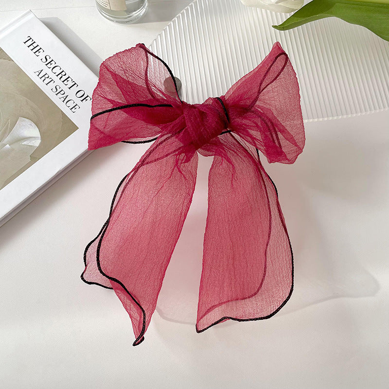 Bufanda larga de organza fina de verano para mujer, color liso