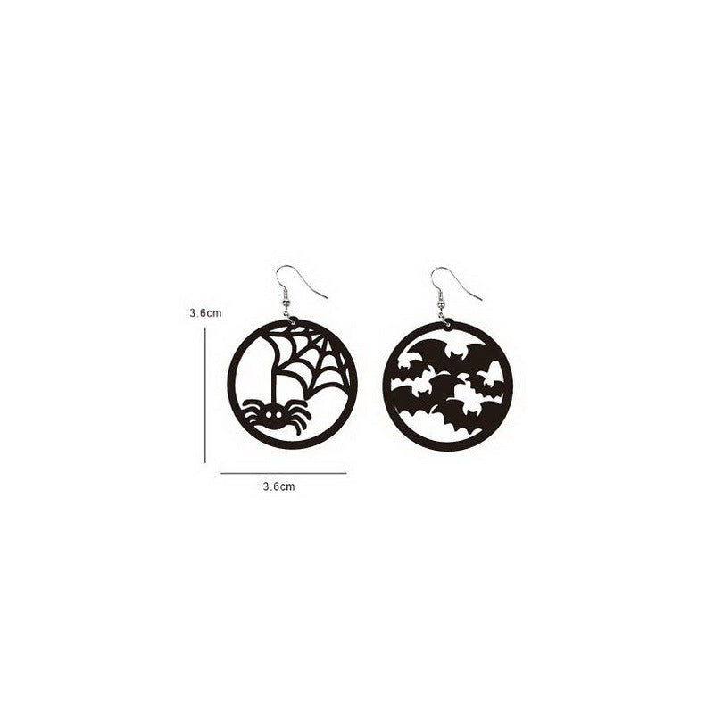 Pendientes colgantes de acrílico gótico oscuro para mujer de Halloween