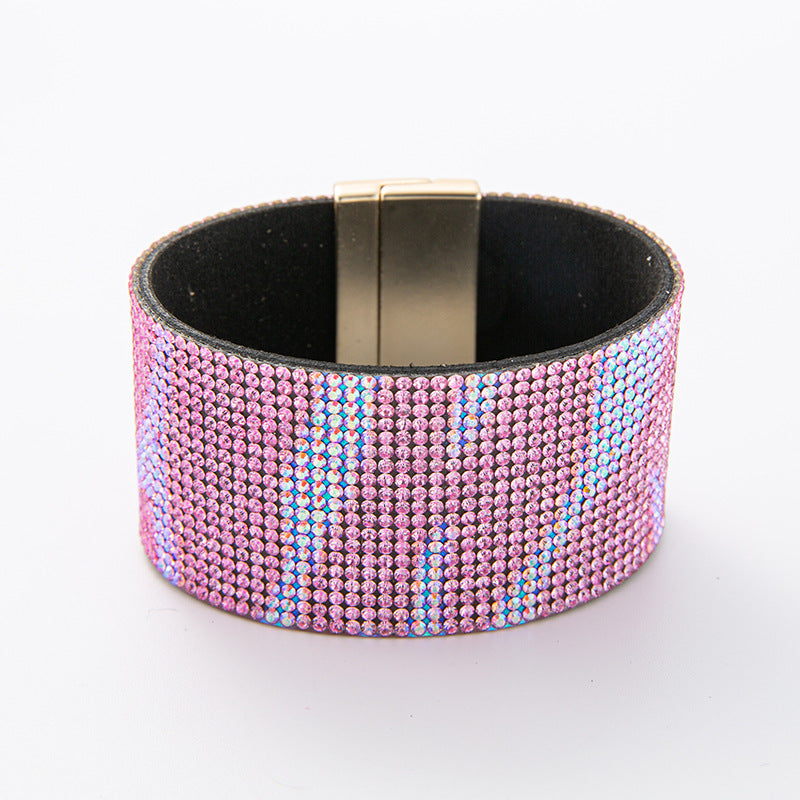 Pulsera de ala ancha con diamantes de imitación de Bohemian Wind