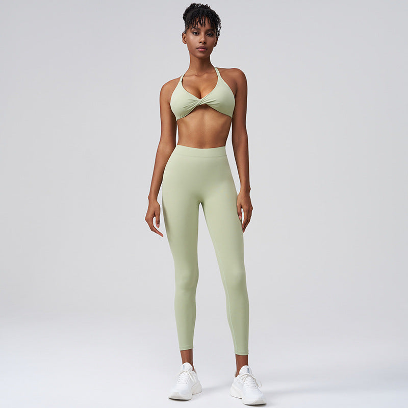Women Fashion Yoga Solid Color Sports Set