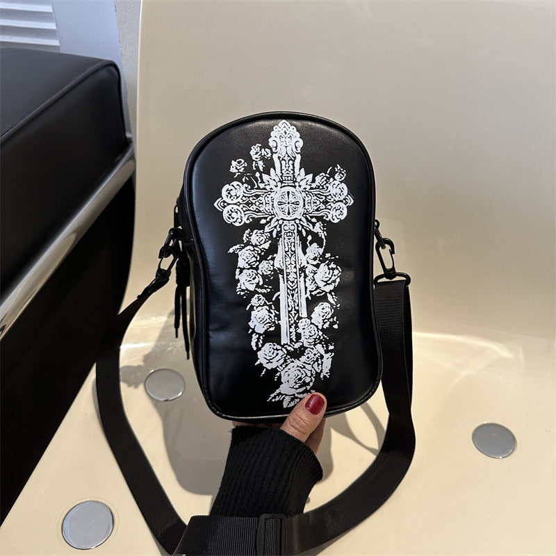 Bolso bandolera con grafiti de murciélago oscuro para mujer, de Halloween