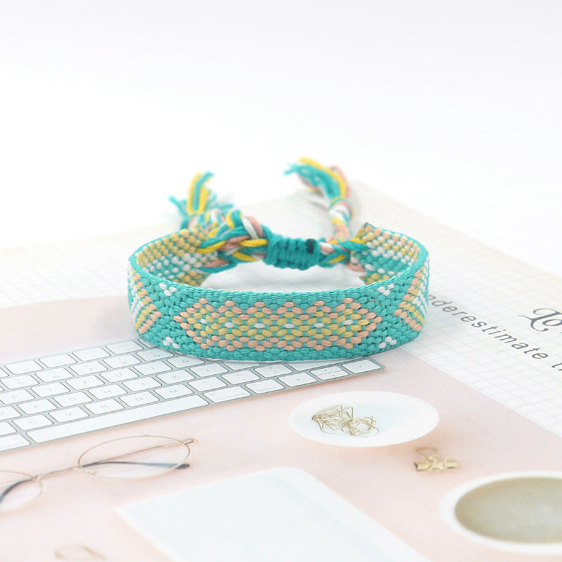 Bohemian Vintage Hand Woven Embroidery Bracelet