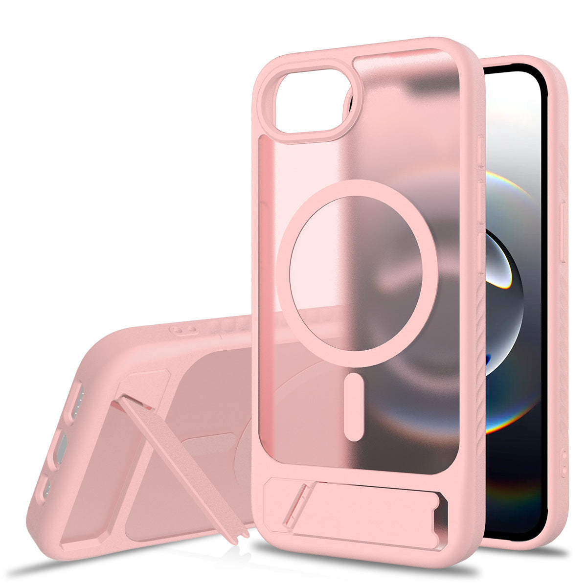 Coque de chargement magnétique invisible pour iPhone, couleur unie, tendance