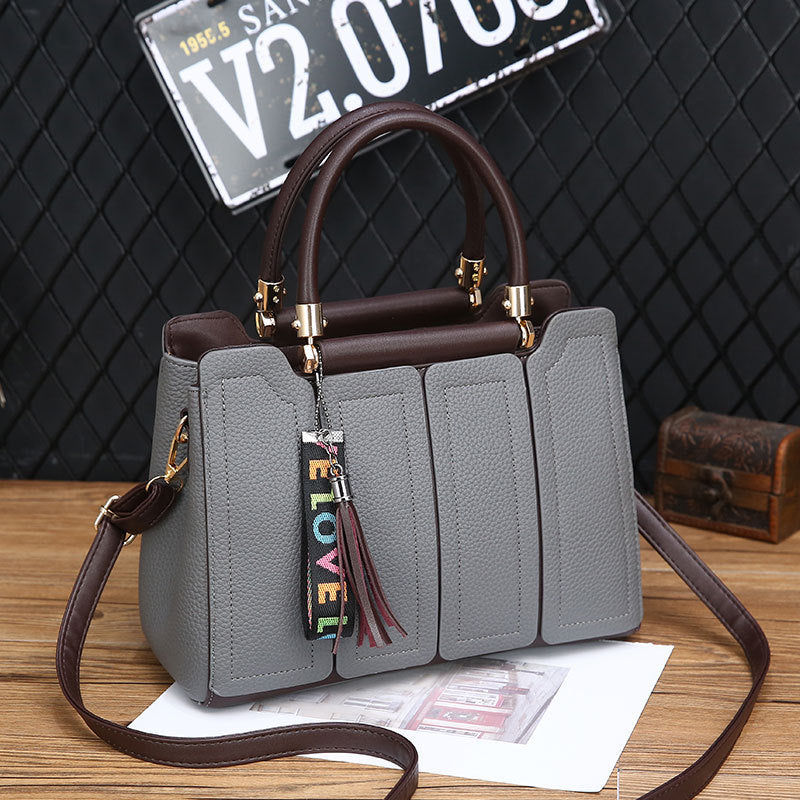 Bolso de mano informal de PU con cierre de cremallera para mujer