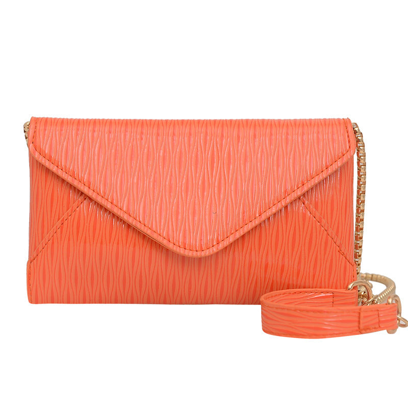 Sac enveloppe en PU de couleur unie pour femme, style décontracté et tendance