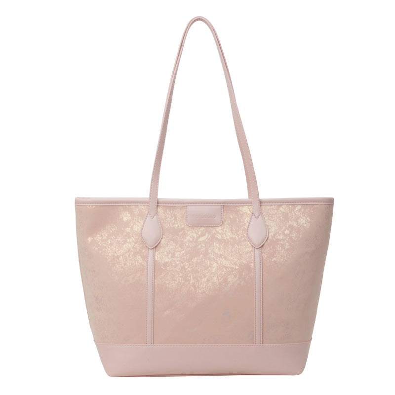 Women Fashionable Solid Color PU Tote Bag
