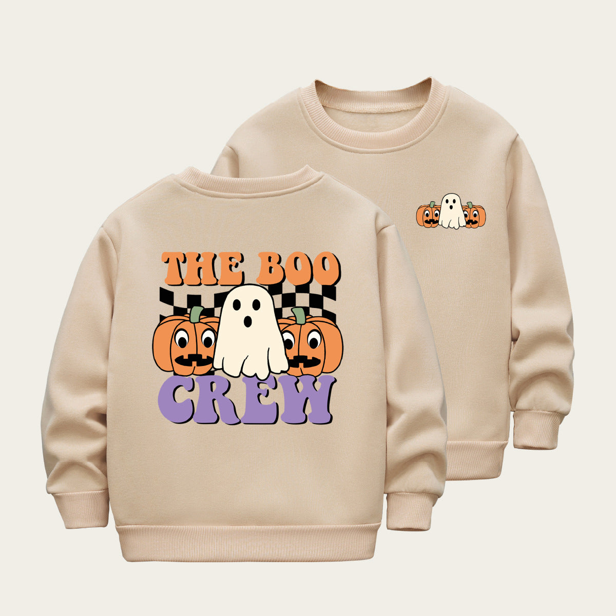 Kids Toddler Boys Girls Halloween Cartoon Fleece Sweatshirts