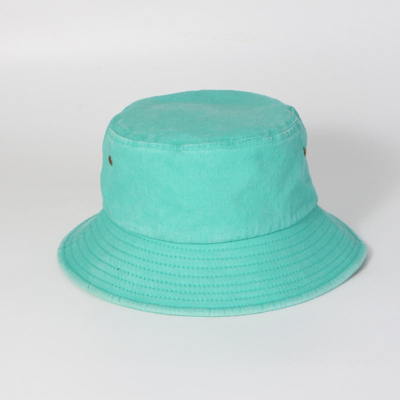 Fashion Casual Solid Color Denim Bucket Hat