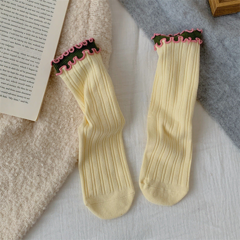 Fashion Distinctive Wood Ear Side Stockings