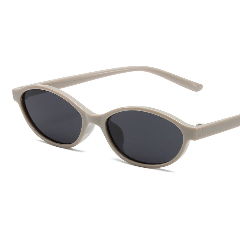 Women Retro Oval Frame Sunglasses Antique Literary Style PC